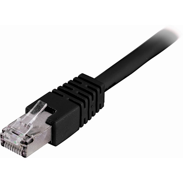 F/UTP Cat6 patch cable, LSZH, 0.75m, black