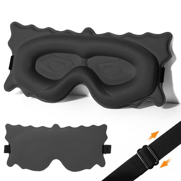 3D-unimaski – Valoa estävä ja hengittävä Black Black