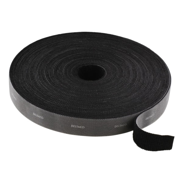 Hook and loop fastener cable ties, width 20mm, 5m, black