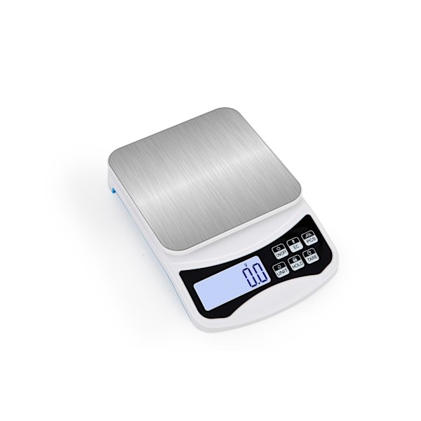 Digital køkkenvægt 5 kg / 0,1 g Hvid