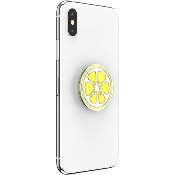 POPSOCKETS Enamel Lemon Slice Yellow Avtagbart Grip med Ställfun