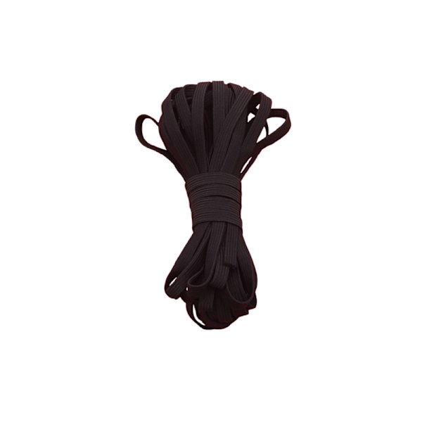 Hög elasticitet dubbellager elastiskt band - svart 5 mm (10 st)