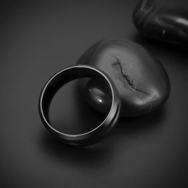 Chic ring i rostfritt stål Black 18.2 mm Black 18.2 mm