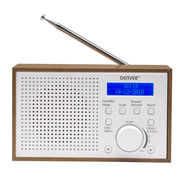 FM/DAB+ Radio Trä/Vit
