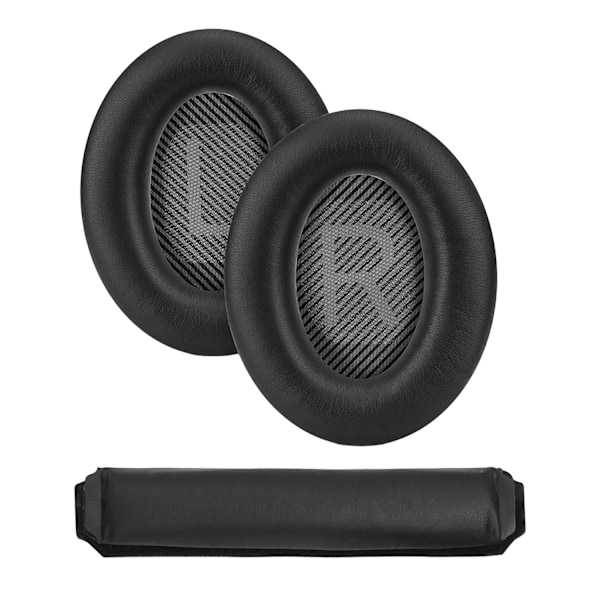 INF Udskiftningsørepuder og pandebånd til Bose QC15 QC25 QC35 hovedtelefoner