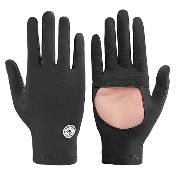 Åndbare udendørs cykelhandsker Black Black