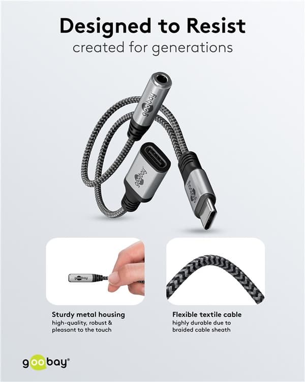 Adapter USB-C™ til USB-C™ og jackstik, 3,5 mm AUX