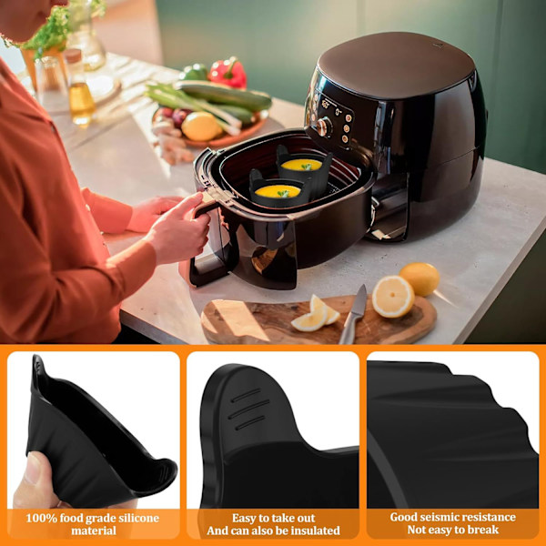 Air Fryer Silikon Bakning Cup Grå