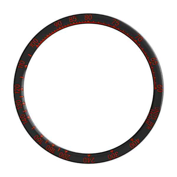 Svart och röd ramring för Fenix 8 (43mm) - Färgstark utgåva