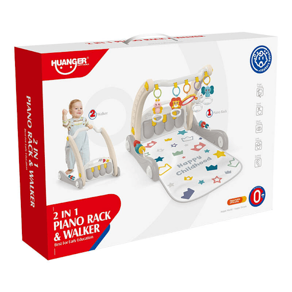 Interaktiv pedagogisk 2-i-1 rollator + piano Huanger HE0621