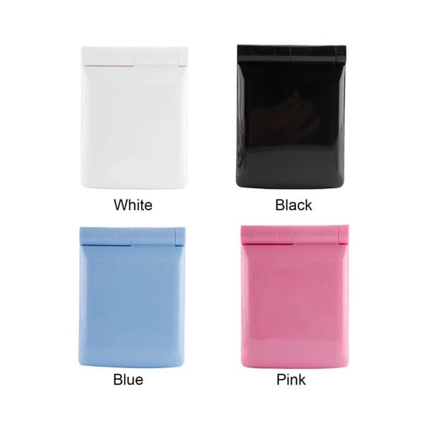 8 LED-lys Folde Makeupspejl - Bærbart og Kompakt Toiletbordsspejl White White