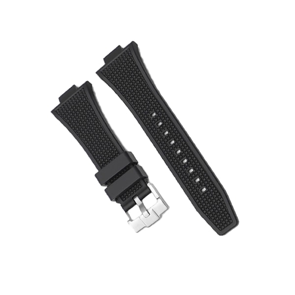 Klockarmband i Silikon för Tissot PRX Series Svart spänne Vit