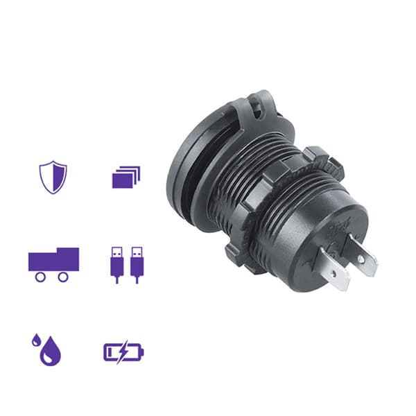 Hurtigopladende biloplader med voltmeter