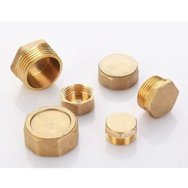 Messing Rørprop Sæt - 8 Propper, PTFE Tape og 4 Skiver - NPT Gevind Hætter og Propper