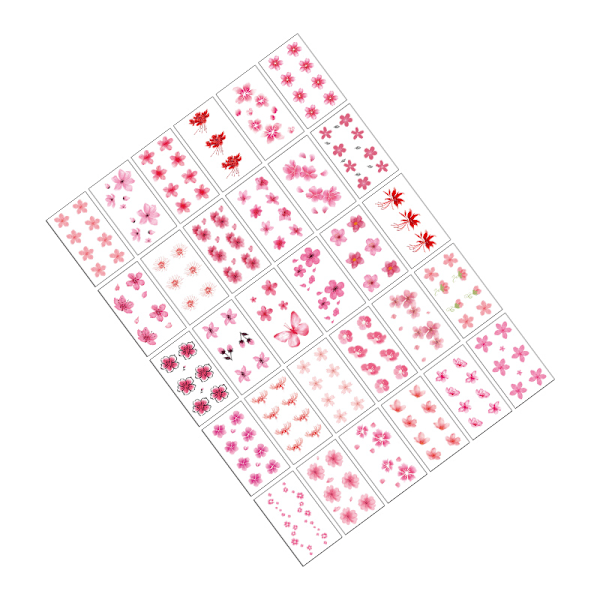 Sakura midlertidige tatoveringer - 30 unikke designs