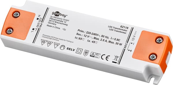 LED-muuntaja 12 V (DC) (DC), 30 W