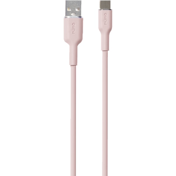 ICON SOFT Cable USB-A to USB-C, 1.5m, pink