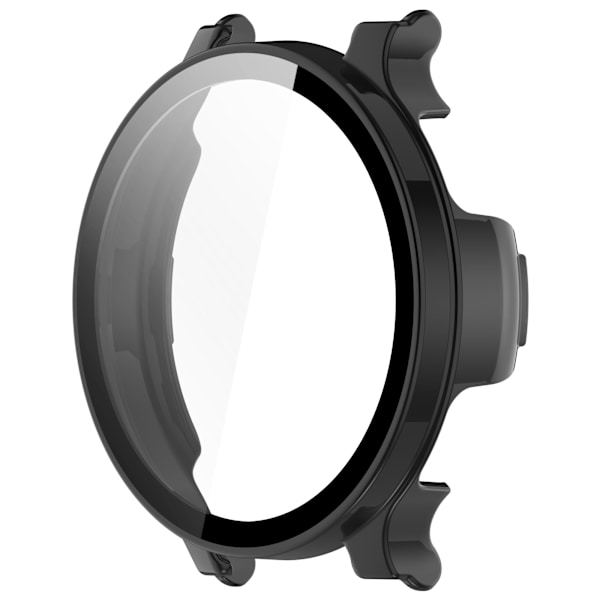 Suojakotelo Garmin Lily 2 Activelle, jossa karkaistua lasia oleva näytönsuoja Musta