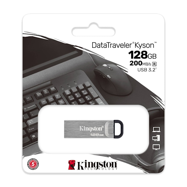 DataTraveler Kyson 128 GB, USB 3.2 Gen 1, silver