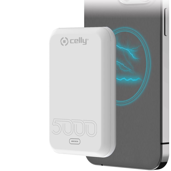 Celly MAGPB5000EVO PowerBank 15W MagSafe Trådlös laddning 5000mA