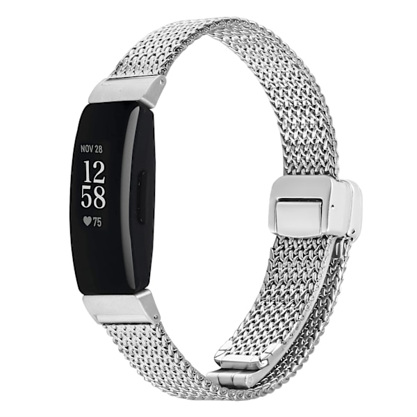 Milanese armband i rostfritt stål för Fitbit Inspire 1/HR/Inspire 2 Silver