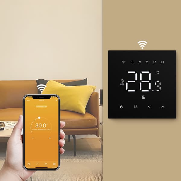 Smart WiFi Termostat til Kedel - Sort, WT410-BH-3A
