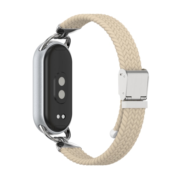 Snyggt flätat spänneband för Xiaomi Mi Band 9/10 Aprikos