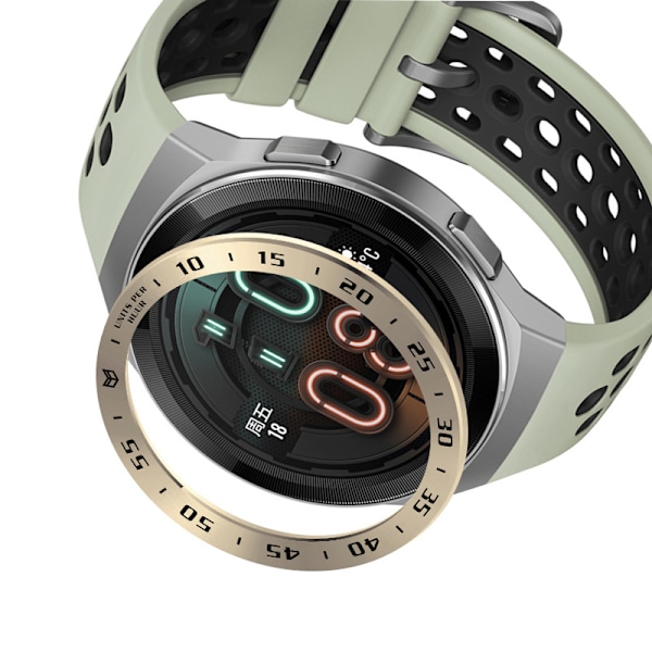 Retro Guldram - Svart Text för Huawei Watch GT2E
