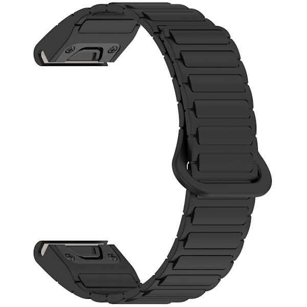 Garmin Fenix 5/6/7/8 Quick Release magnetiskt klockarmband Svart 20 mm