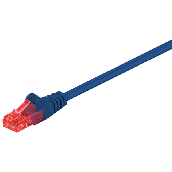 CAT 6 patchkabel, U/UTP, blå
