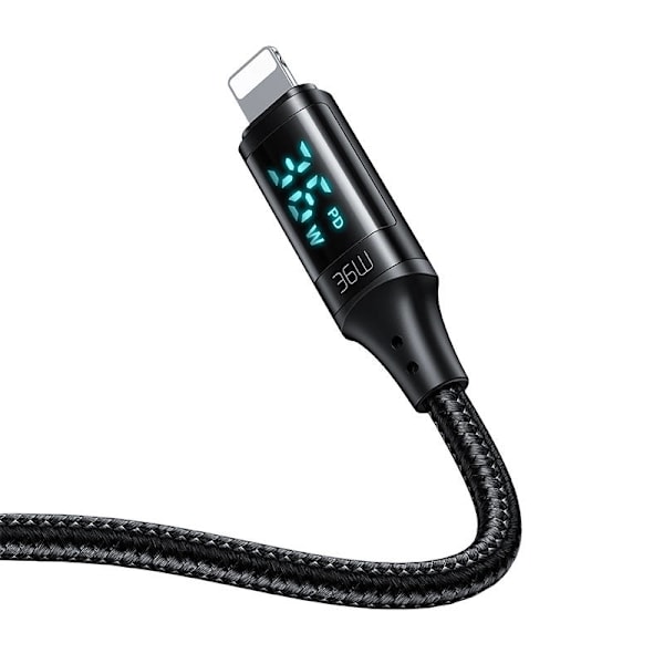 Kaapeli Mcdodo CA-1030 USB-C Lightningiin, 36 W, 1,2 m (musta)