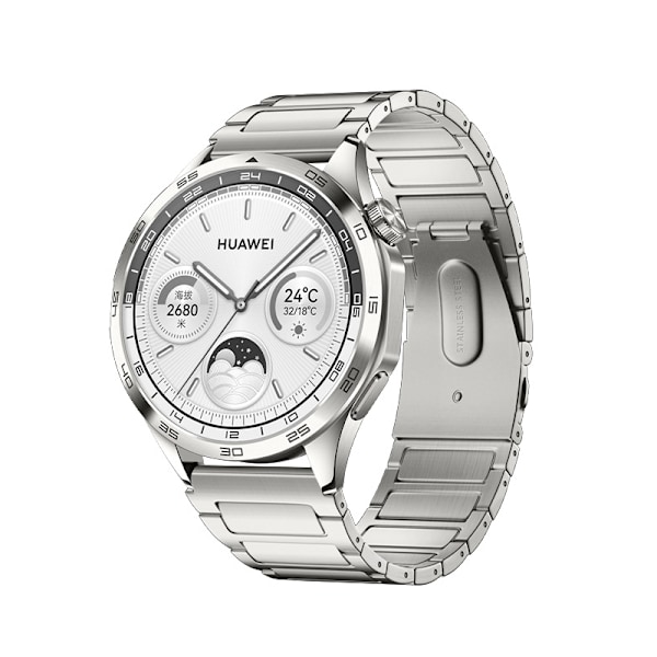 Silver klockarmband för Huawei GT2/3/4/5, Samsung, Garmin, Casio