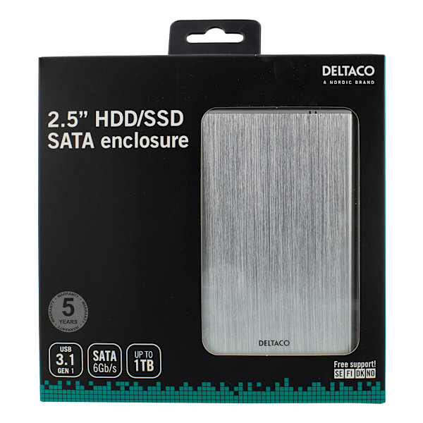External cabinet for 1x 2.5" SATA hard drive, SATA 6Gbit/s