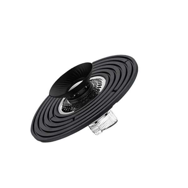 Gulvafløbskerne med stor diameter - Kort version, 304 rustfrit stål, effektiv afløbsløsning Black Black
