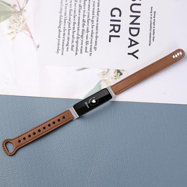 Kellon ranneke aitoa nahkaa Brown Fitbit Inspire 2 Brown