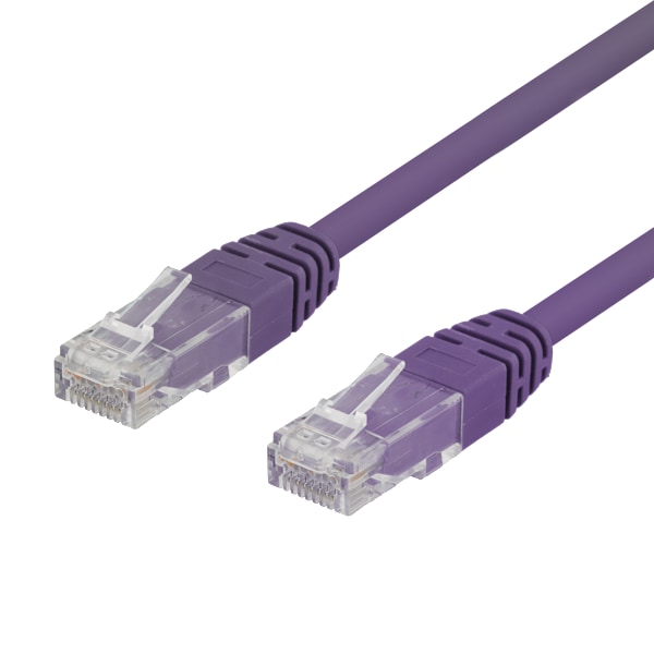U/UTP Cat6 patch cable 0.3m, purple