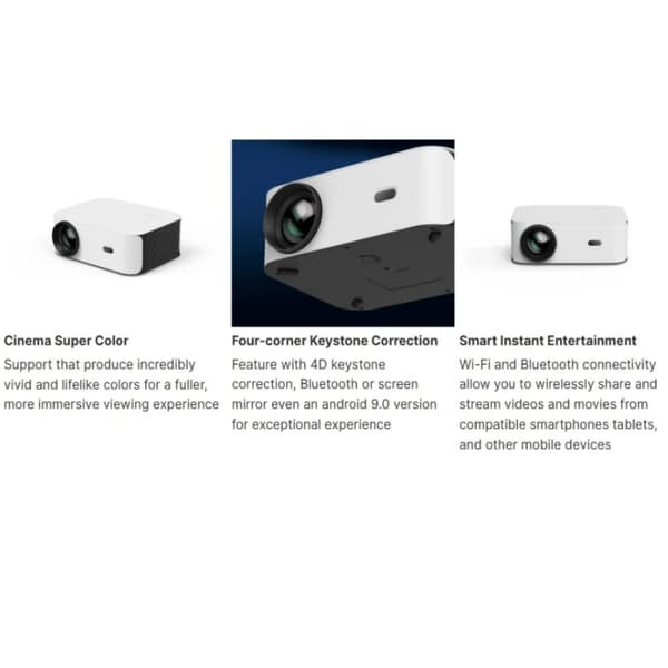 WiFi / Bluetooth miniprojektor D100 Full HD 1080P
