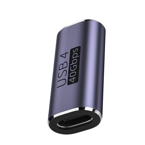 2 kpl USB-C naaras - USB-C naaras -sovitin, suora liitin, tukee 40 Gbps:n tiedonsiirtoa