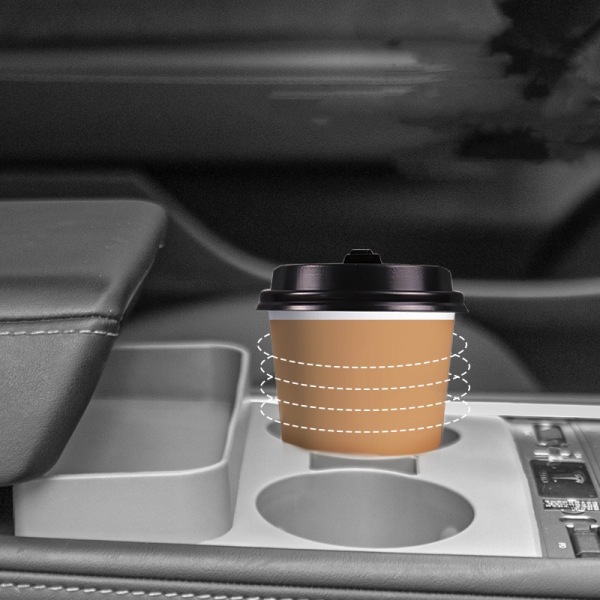 Kopholdere til Tesla Model Y/3, Center Console Insert Tray Organizer Grå