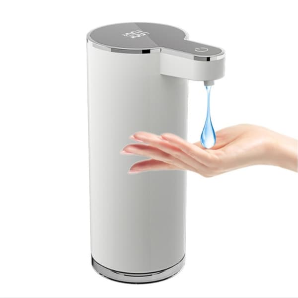 Berøringsfri sæbedispenser 304 rustfrit stål til køkken og badeværelse - 400ml USB genopladelig sensor 0,3s 1200mAh refillbar