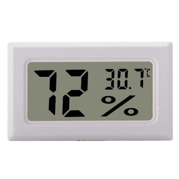 Mini LCD Hygrometer / Termometer Hvid 1-pack