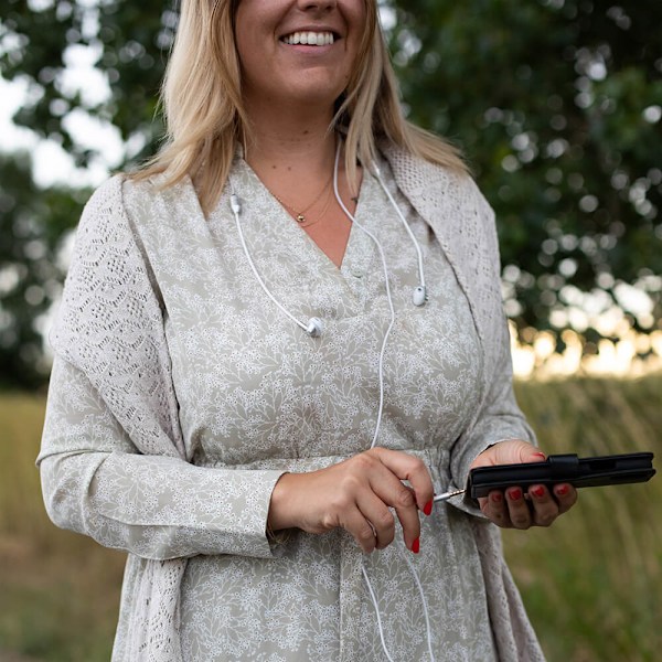 Strålingsbeskyttet Hovedtelefon In-Ear MIC volumekontrol