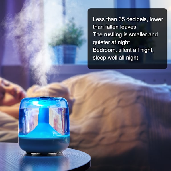 650ml Spray Aroma Diffuser: Stor Mist USB Luftfugter til Soveværelse White White