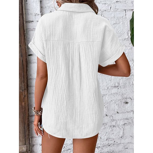 Button-Down Skjorte - Behageligt Bomuldsstof White S White S