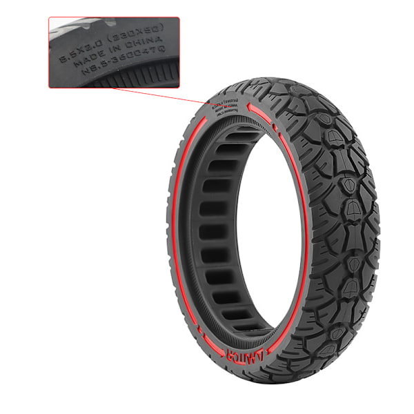 Puhkeamaton rengas Xiaomi M365 8.5x2.0 (230x50) musta/punainen