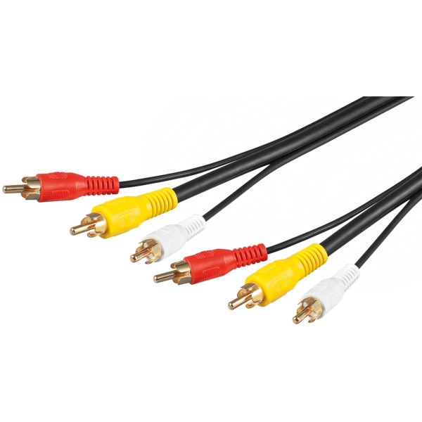 Goobay Kabel för komposit ljud-videoanslutning, 3x RCA med RG59-
