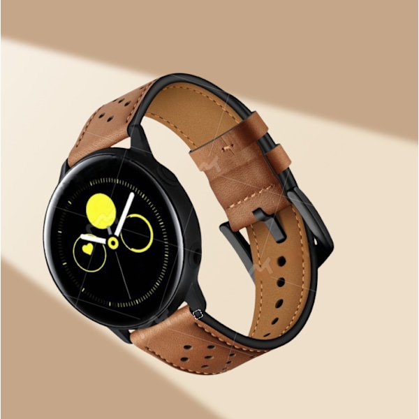 Läderarmband för Samsung Galaxy Watch Active Brun
