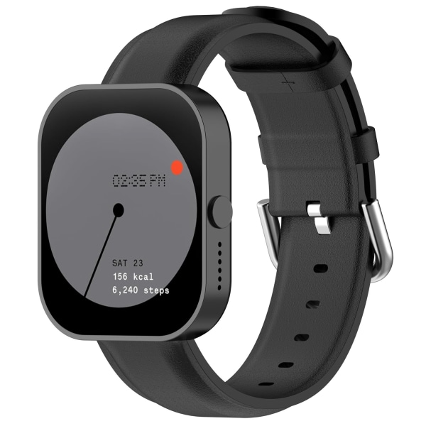 20 mm Klockarmband i Läder för CMF by Nothing Watch Pro Svart