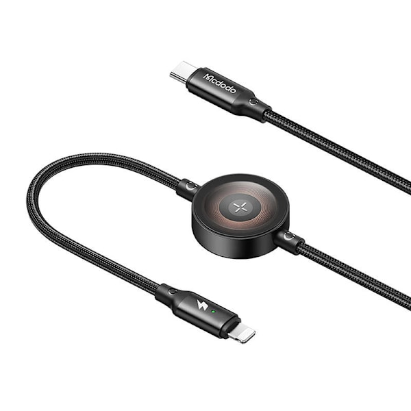 Mcdodo CA-5680 2-i-1 USB-C till Lightning-kabel + Apple Watch-laddare, 36W, 1,5 m
