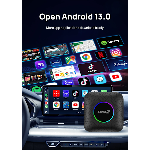 Langaton CarPlay- ja Android Auto -sovitin langalliseen CarPlayhin
